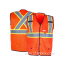 Class 2 High Visibility Orange Reflective Safety Vest